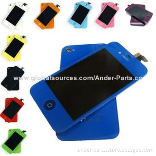 High quality and best selling mobile phone LCD for iPhone 4/4S, multicolor